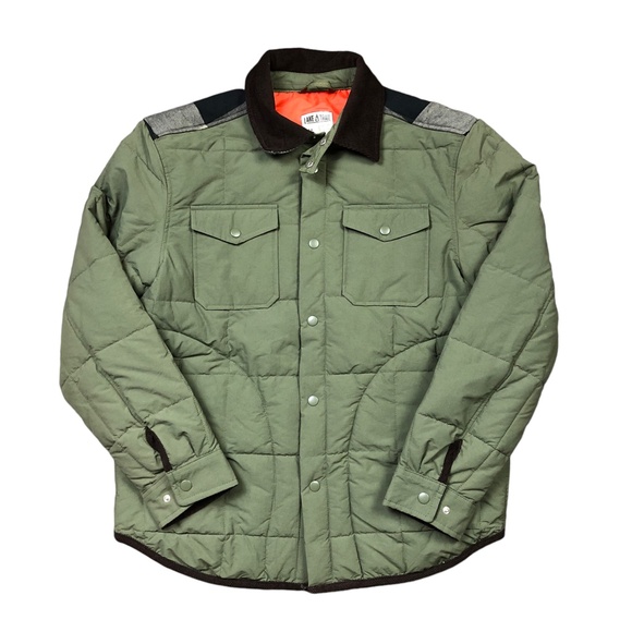 Lake & Trail Outdoor Hiking Camping Snap Button Puffer Jacket Mens Medium - Picture 1 of 5